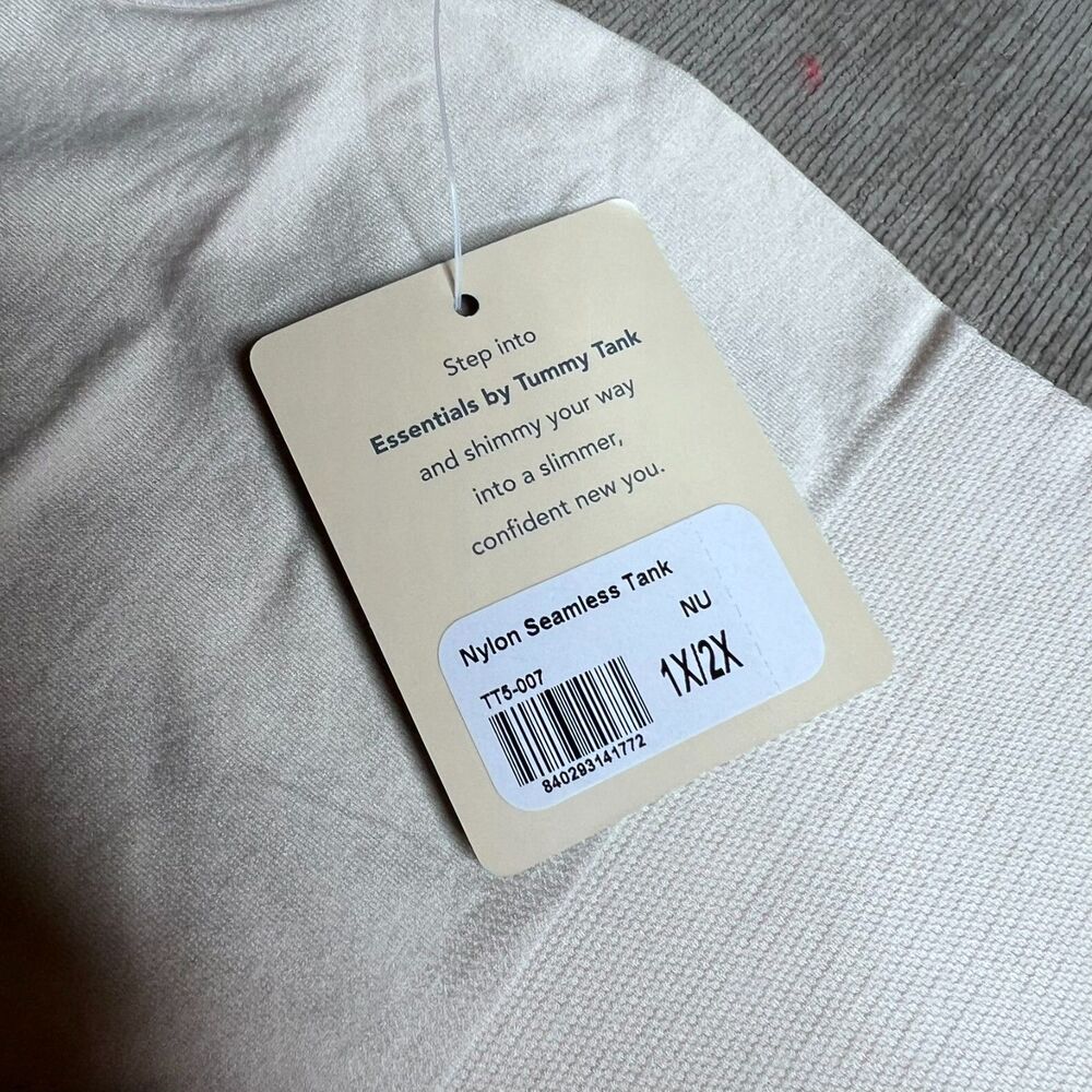 Essentials by Tummy Tank NWT Seamless Nude Slimming Shaping Tank Top Size 1X/2X - Picture 5 of 6